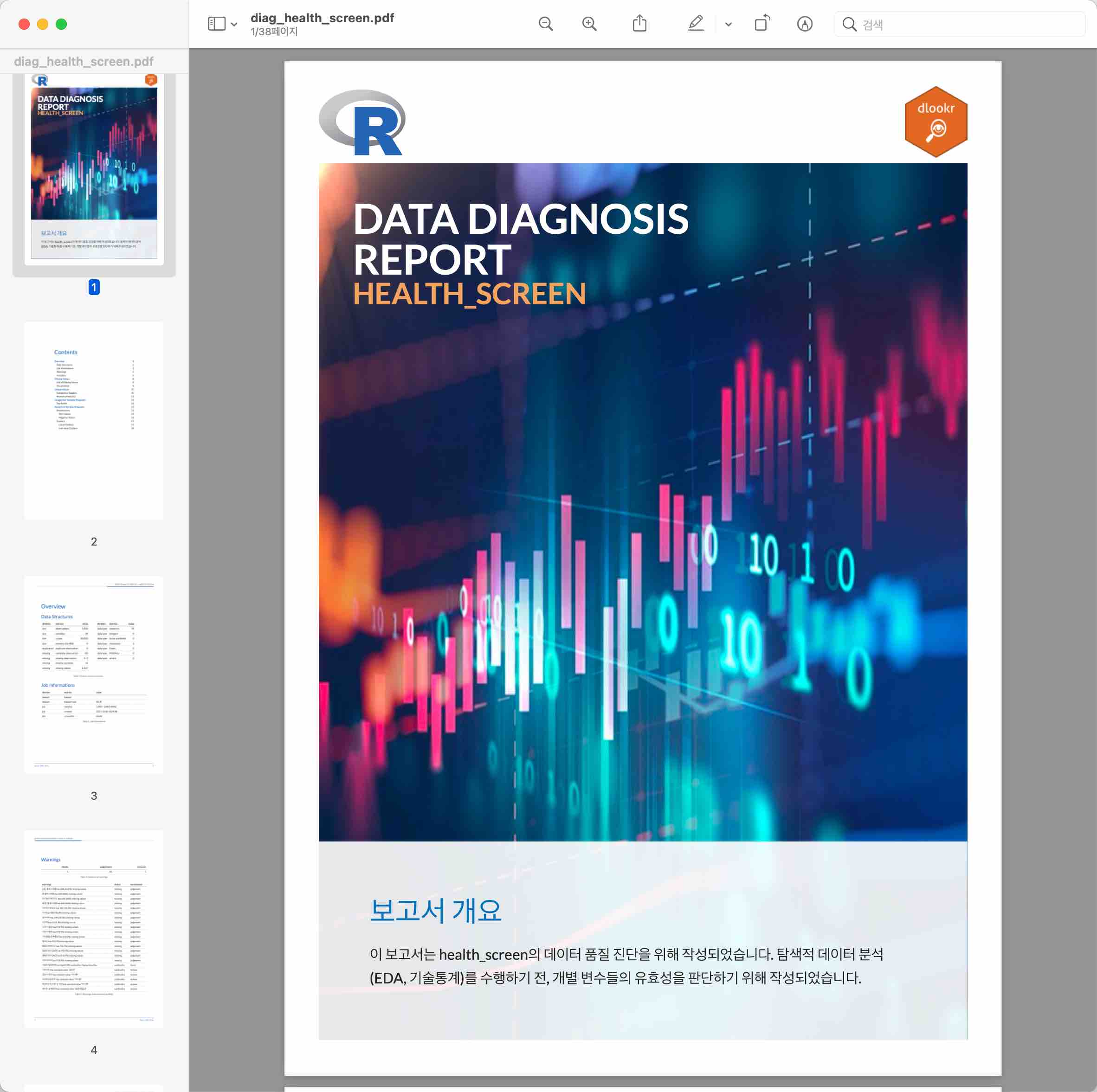 데이터진단 보고서 - PDF 포맷